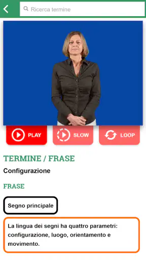 Dizionario LIS screenshot