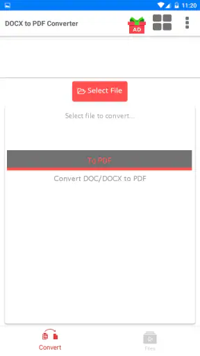 DOCX to PDF Converter screenshot