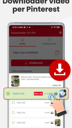 Downloader Video per Pinterest screenshot