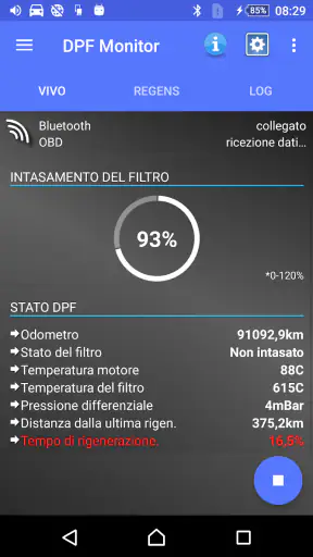 DPF Monitor -Fiat e Alfa Romeo screenshot