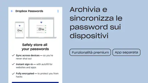 Dropbox: Backup di Foto e File screenshot