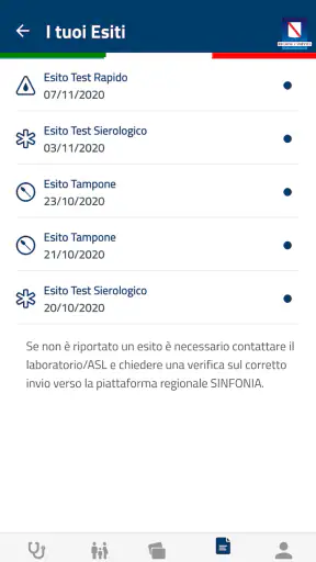 e-Covid SINFONIA screenshot