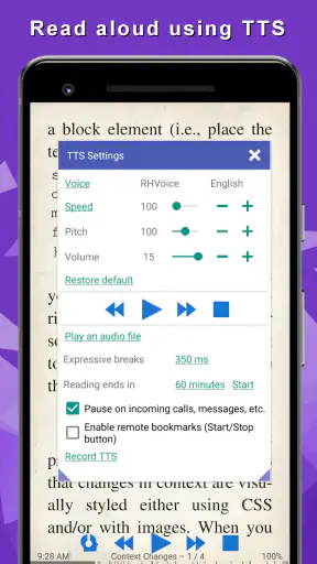 eBook Reader: PDF, EPUB, HTML screenshot