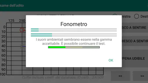 Esame dell'udito screenshot