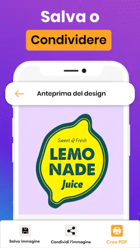 Etichette personalizzate screenshot