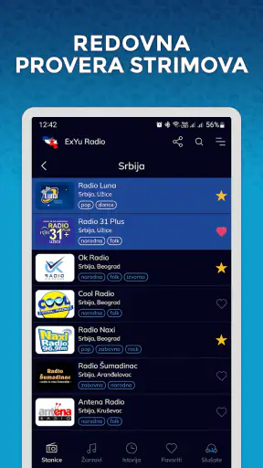 ExYu Radio Stanice screenshot