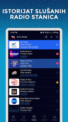 ExYu Radio Stanice screenshot