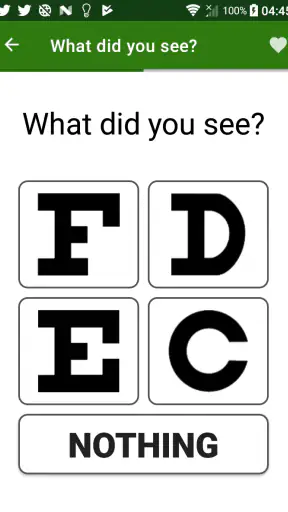 Eye exam screenshot