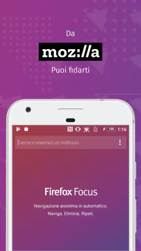 Firefox Focus: il browser screenshot