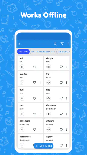 Flashcards screenshot