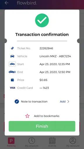Flowbird parking screenshot