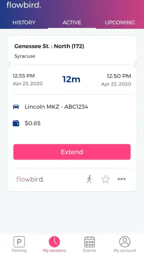 Flowbird parking screenshot