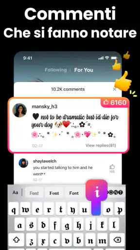Fonts emoji Tastiera Carattere screenshot