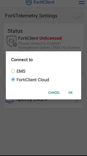 FortiClient screenshot