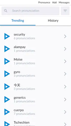 Forvo Pronunciation Guide screenshot