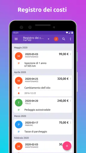 Fuelio: prezzi benzina, costi screenshot