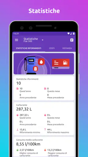 Fuelio: prezzi benzina, costi screenshot