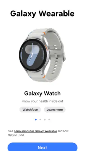Galaxy Wearable (Samsung Gear) screenshot