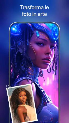 Generatore d'arte AI: disegno screenshot