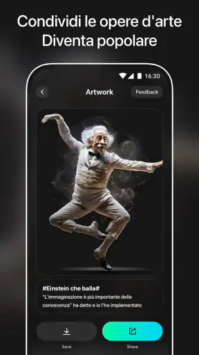 Generatore d'arte AI: disegno screenshot