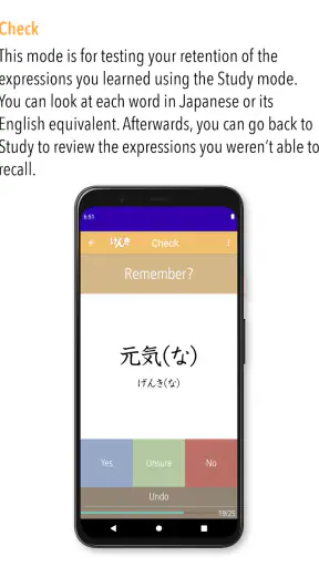 GENKI Vocab for 3rd Ed. screenshot
