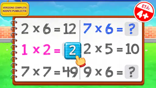 Gioco tabelline per bambini 5+ screenshot