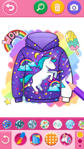 Glitter Dress Coloring Game screenshot