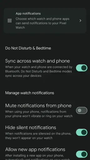 Google Pixel Watch screenshot
