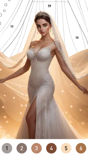 Gown Color by Number Book screenshot