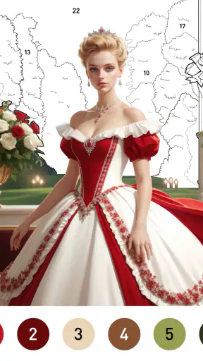 Gown Color by Number Book screenshot
