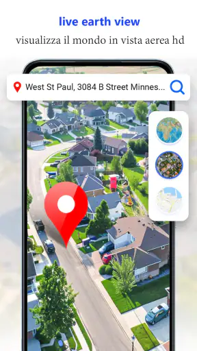 GPS satellite live terra mappa screenshot