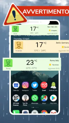 Grafico meteo: domani, oggi screenshot