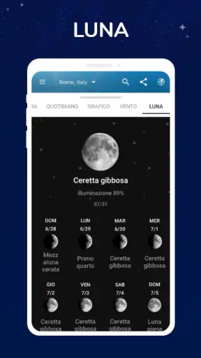 Grafico meteo: domani, oggi screenshot
