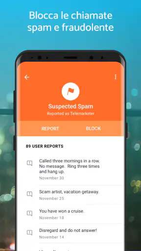 Hiya: blocco e ID chiamante screenshot