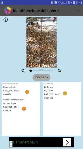 Identificazione del colore screenshot