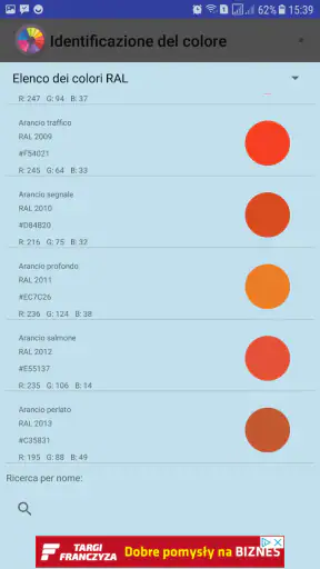 Identificazione del colore screenshot