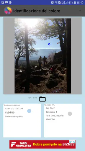 Identificazione del colore screenshot