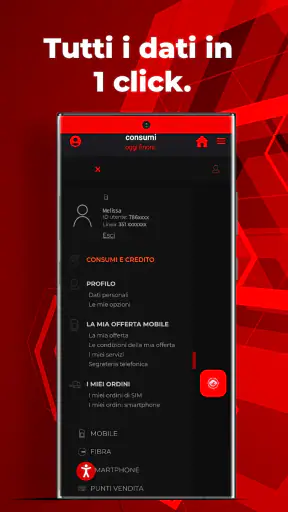 iliad area personale : Mobile screenshot
