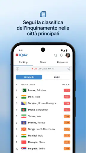IQAir AirVisual | Qualità aria screenshot