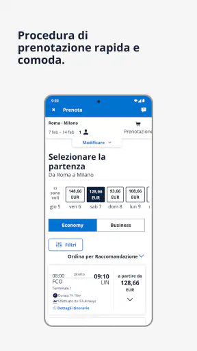 ITA Airways screenshot