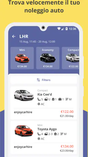 Jetcost: voli, hotel, auto screenshot