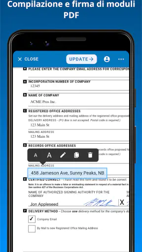 JetSign: Compila e firma PDF screenshot