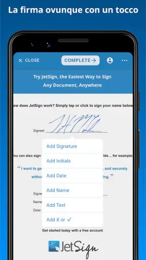 JetSign: Compila e firma PDF screenshot