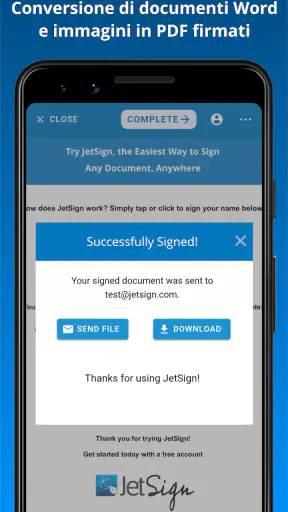 JetSign: Compila e firma PDF screenshot