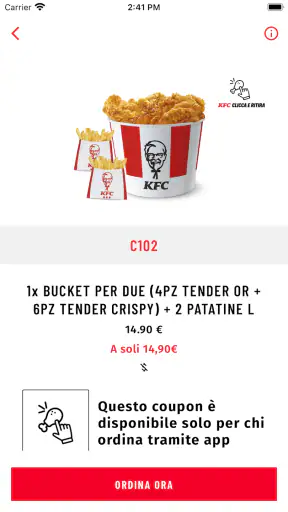 KFC Italia screenshot