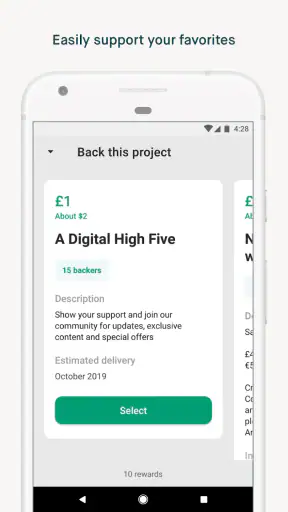 Kickstarter screenshot