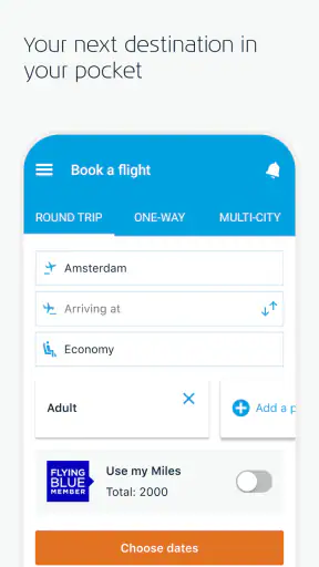 KLM - Prenoti un volo screenshot