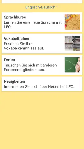 LEO dictionary screenshot