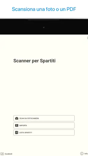Lettore di spartiti e scanner screenshot