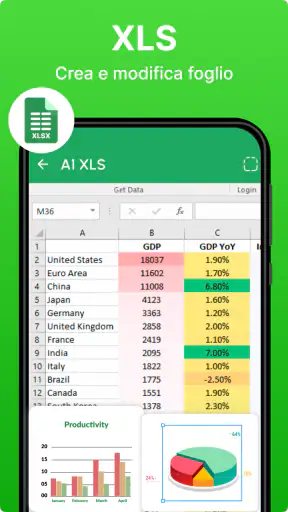 Lettore Docx: DOC, XLSX, PDF screenshot